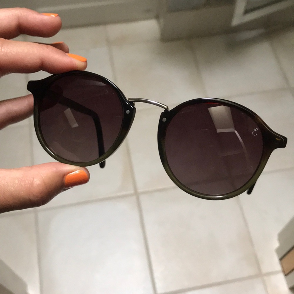 Ellison Polarized Brown & Green Ombré Sunglasses